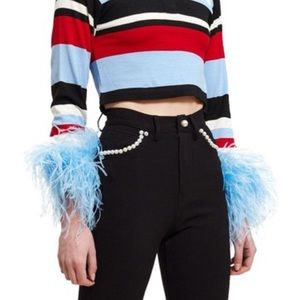 Adam Selman Feathered Top - Size Small